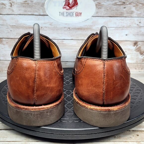 Allen Edmonds Men's Size 9 STOCKBRIDGE Brown Leather Lace Up Derby Shoes - Picture 10 of 16